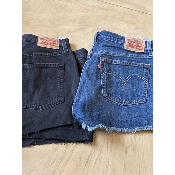 Levi's 501 Button Fly Womens Jean Shorts Sz 31 Denim & Black MSRP $59 Lot Of 2 - Picture 2 of 16